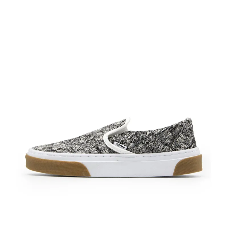 YIBONI Slip Resistant, Abrasion Resistant, Breathable Low Top Canvas Shoes Unisex Gray-0