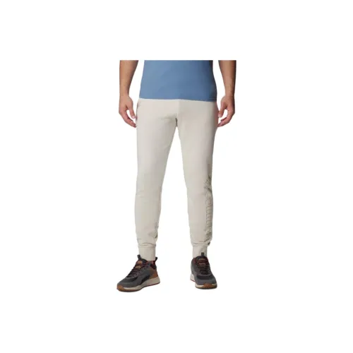 Columbia CSC Csc Logo Fleece Jogge Knitted Sports Pants Men's Ecru