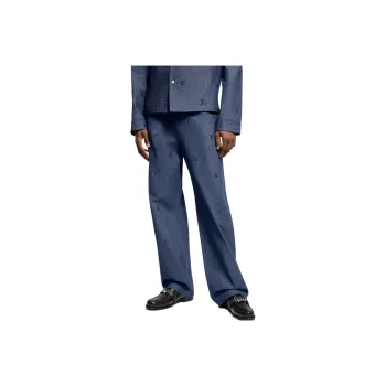 LOUIS VUITTON Lv Blason Embellished Denim Pants