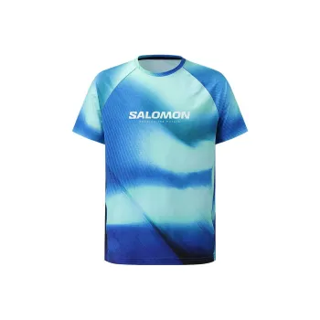 SALOMON Chronowave T Shirt Unisex Blue