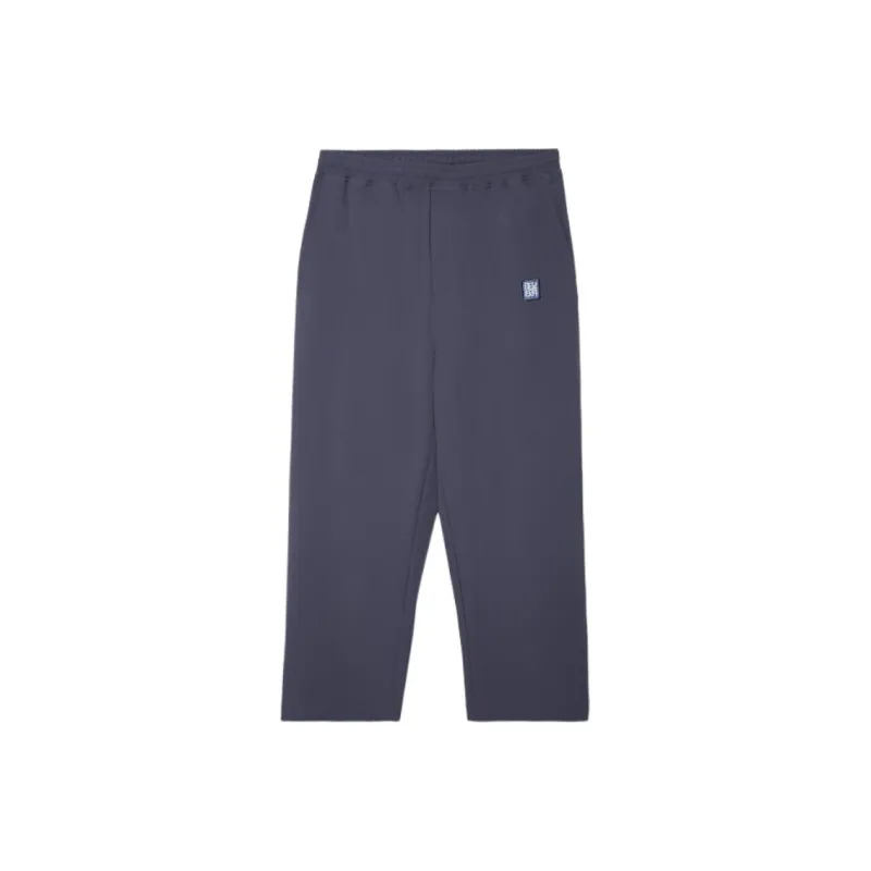 New Era Blue And White Porcelain Series Knitted Sweatpants Unisex Navy Blue-0