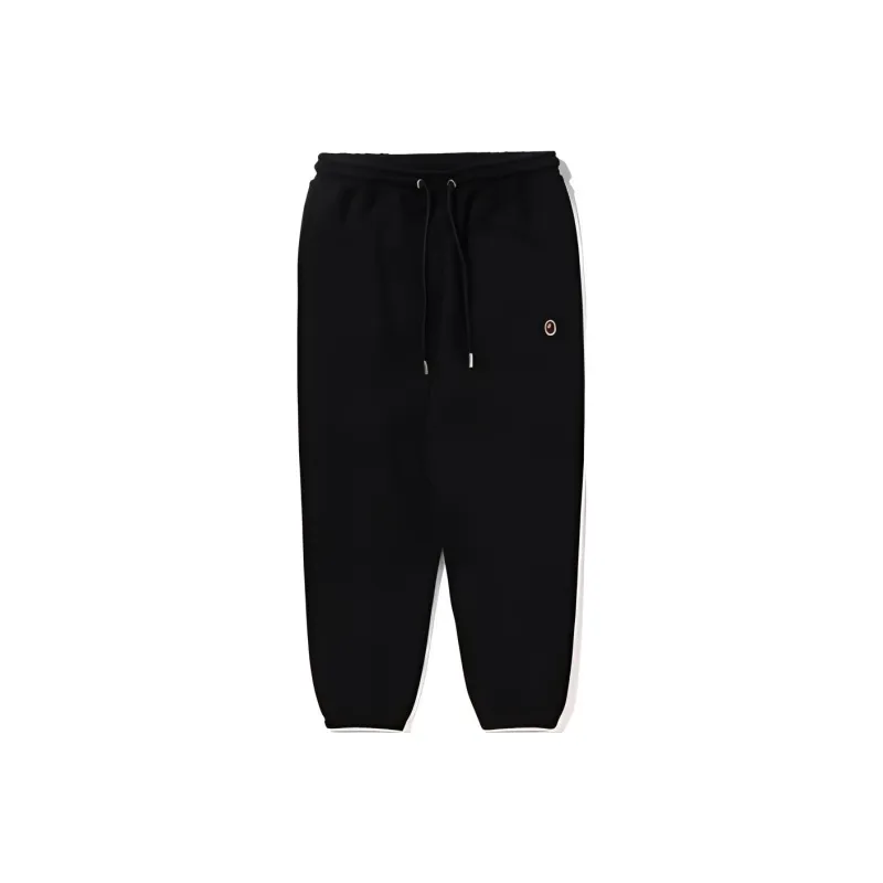 A BATHING APE Logo patch Cotton Blend Track Pants-4