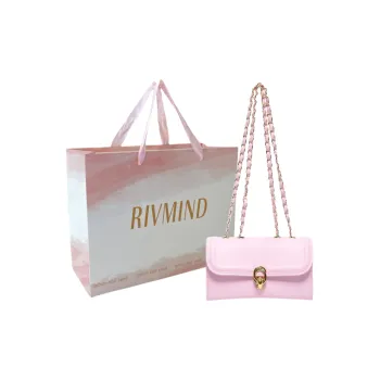 RIVMIND PU Crossbody Bag, Chain Bag, Shoulder Bag Regular Women's White/Silver/Black/Khaki/Pink