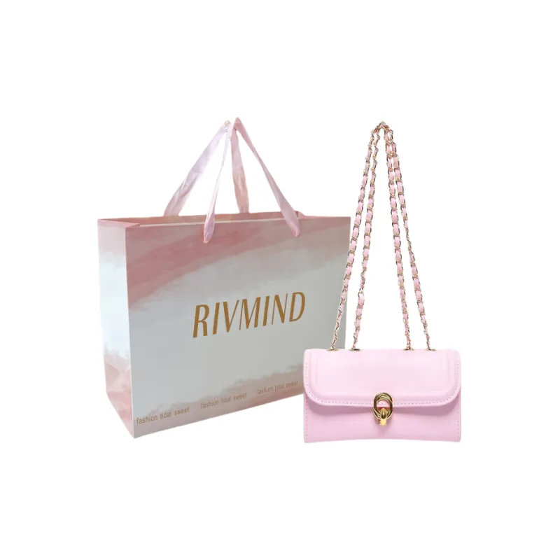 RIVMIND PU Crossbody Bag, Chain Bag, Shoulder Bag Regular Women's White/Silver/Black/Khaki/Pink-7