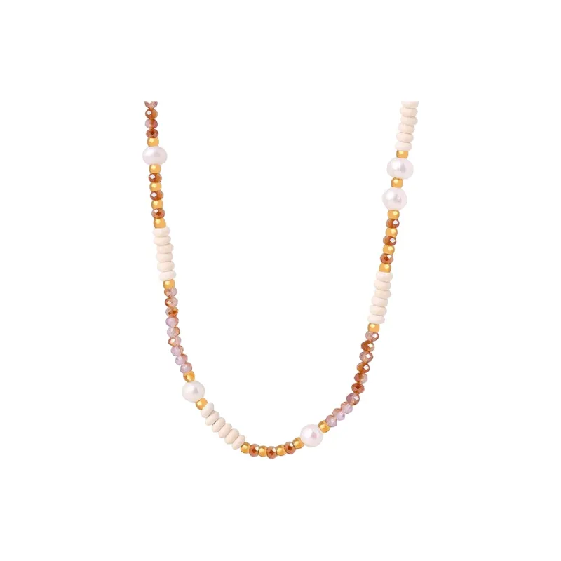 ZHENZHUAOMI Pearl Collarbone Chain Necklace Women's-0