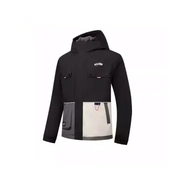 QIAODAN Sports Life Collection Trench Coat Men's Black/Phantom Gray