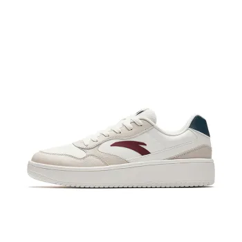 Anta Lightweight Non slip Lightweight Low Top Skateboard Shoes Men's White
