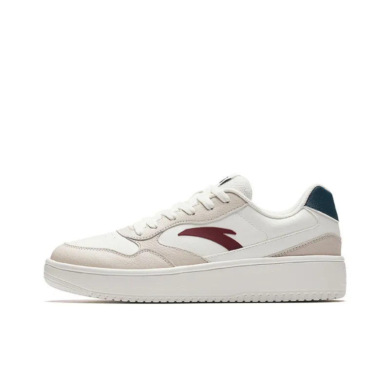 Anta Lightweight Non slip Lightweight Low Top Skateboard Shoes Men's White-0