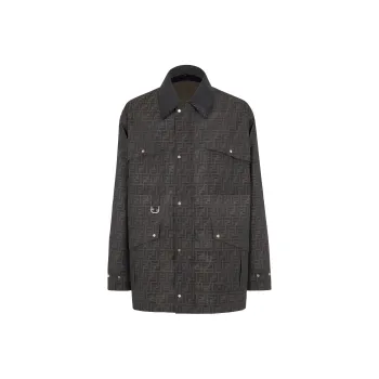 FENDI FF jacquard Waxed Coat