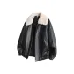 Black with Fur Collar