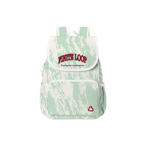 FINITE LOOP Recycled Polyester Backpack Regular Unisex White