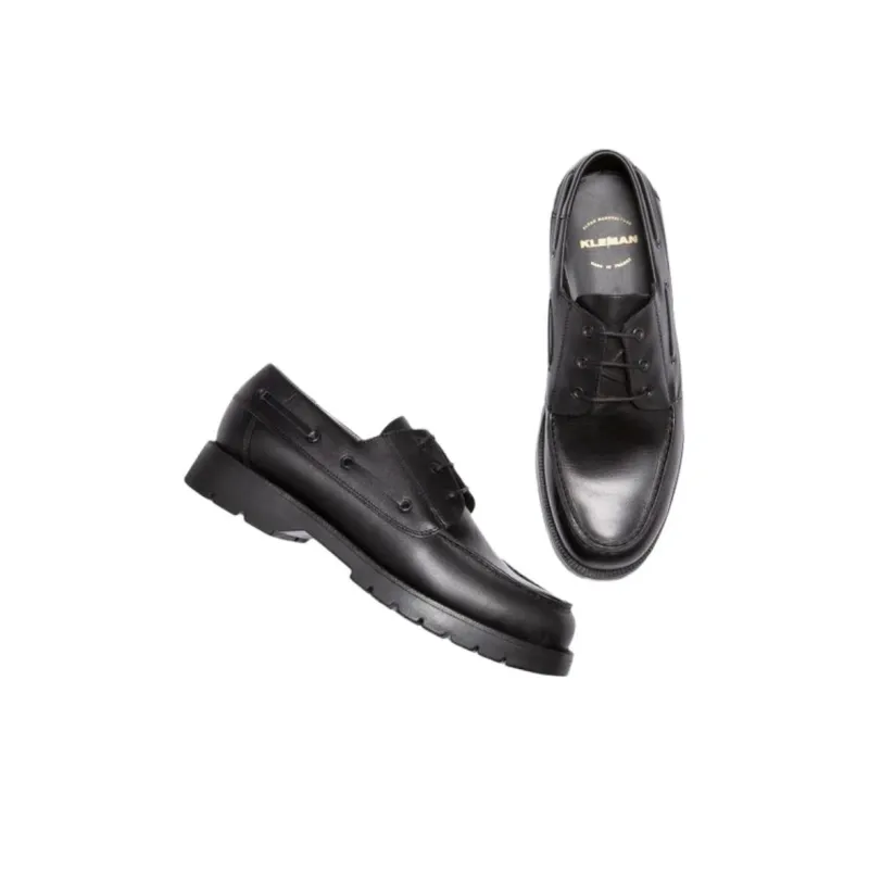 KLEMAN CLEON MANUFACTURE DONATO Boat Shoes Unisex Black-4