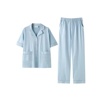 Meonsill Pajama Set Women's Light Blue