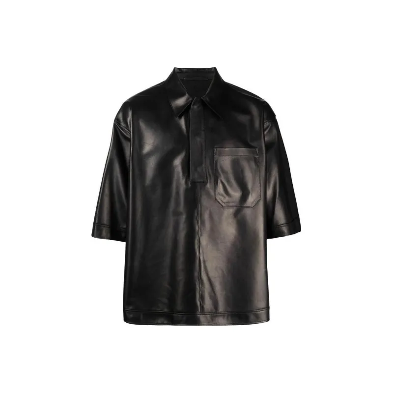 Valentino Leather Jacket Men's Black-0