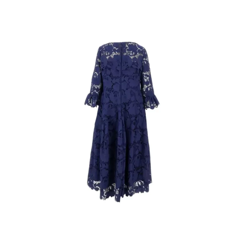 Talbot Runhof Lace detail Midi Dress-1