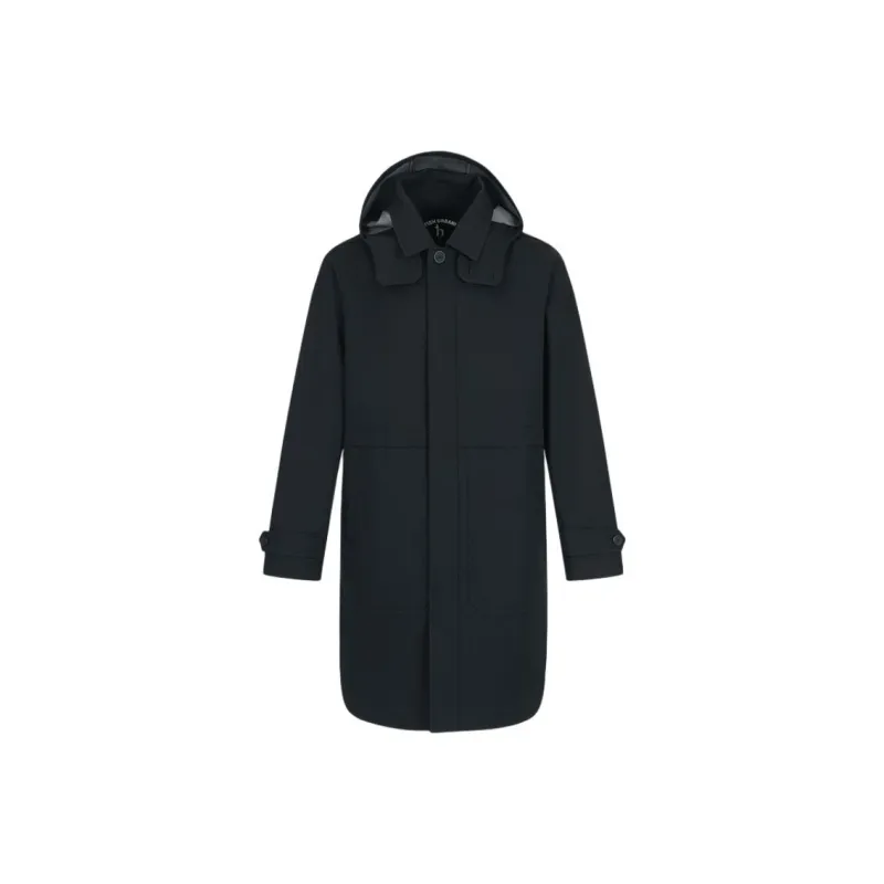 HAZZYS Trench Coat Men's Navy Blue-0