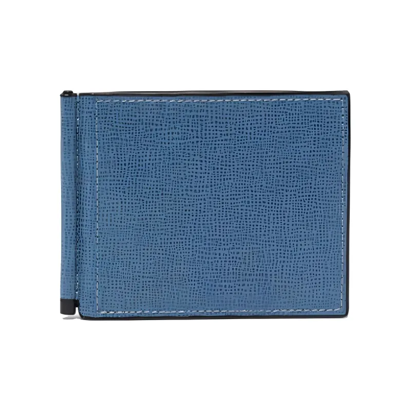Valextra Cow Leather Wallet Men's Cobalt Blue-0