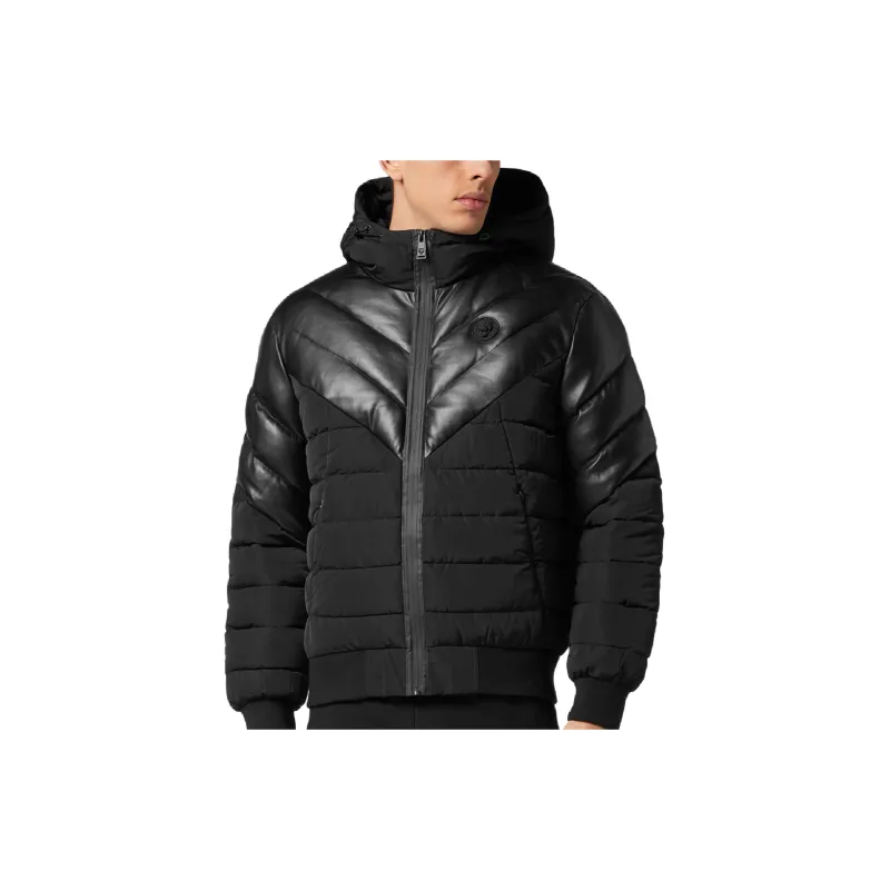 PLEIN SPORT Logo appliqué Padded Jacket-4