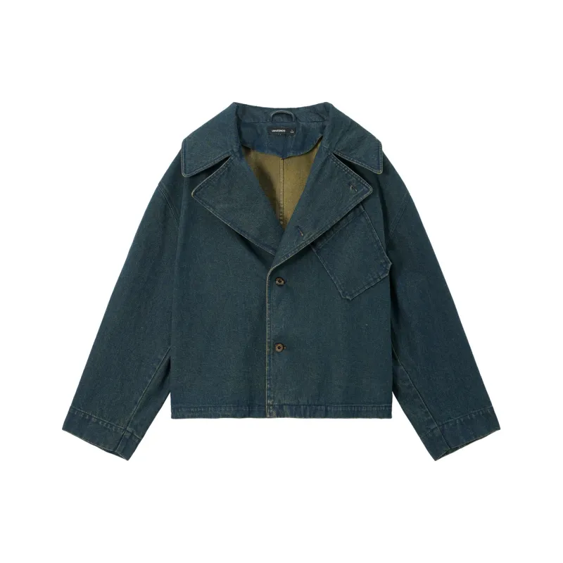 UNVESNO Jackets Unisex Vintage Blue-0