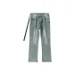 Fleece-Lined Vintage Gray Blue Ribbon