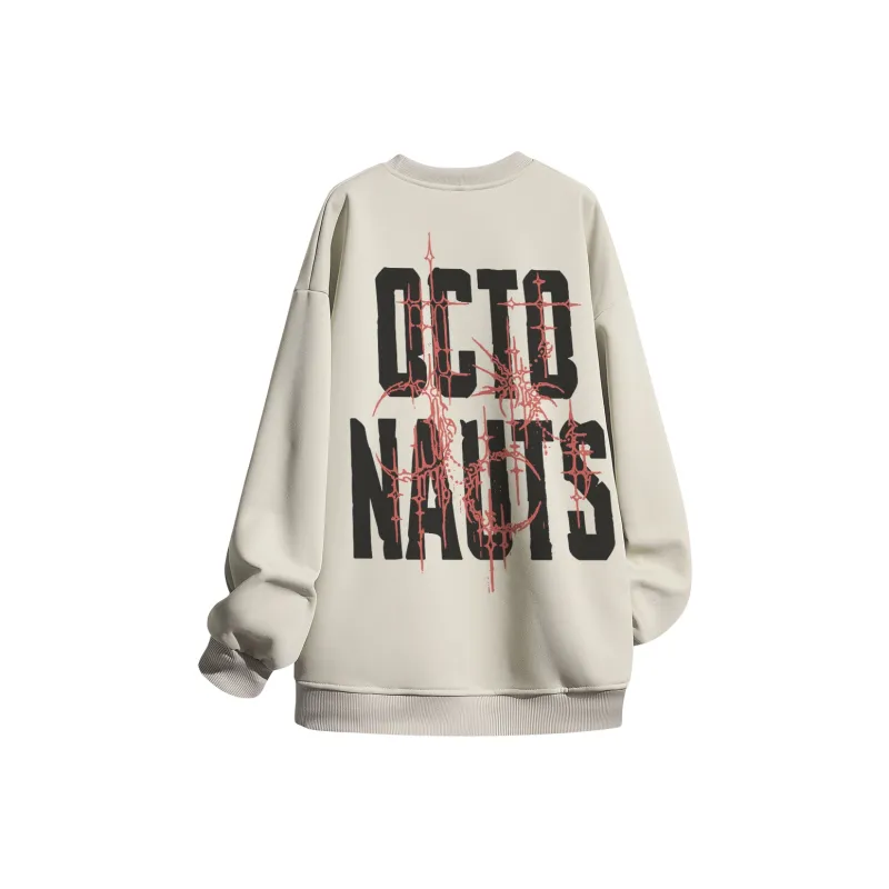 Small Columns Under The Sea Sweatshirt Unisex White-26