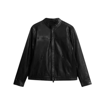 ALLSAINTS Leather Jacket Men's Black