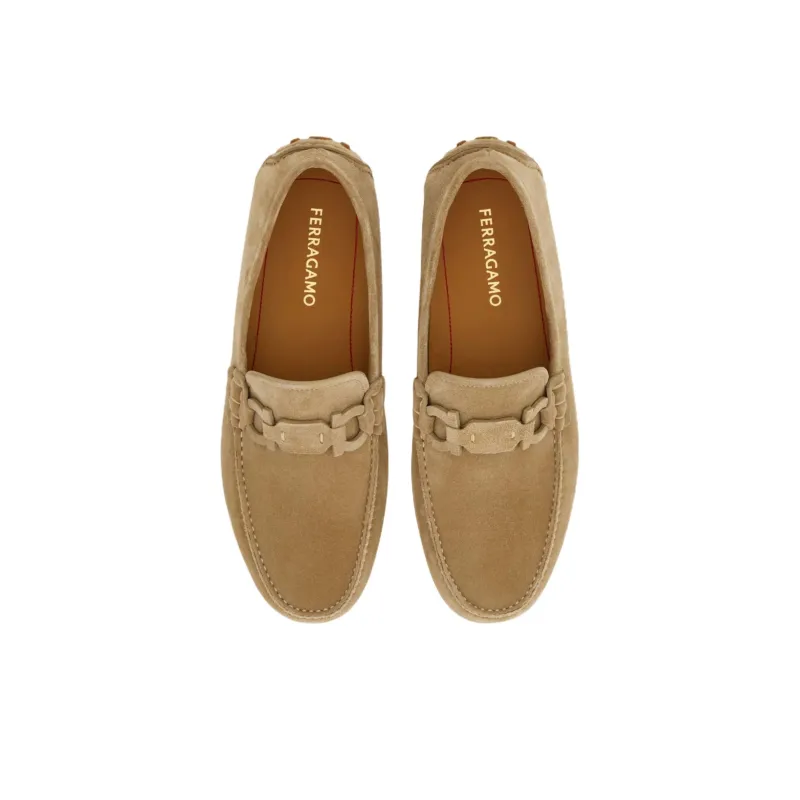 FERRAGAMO Driver Casual Shoes Men's Light Brown-2