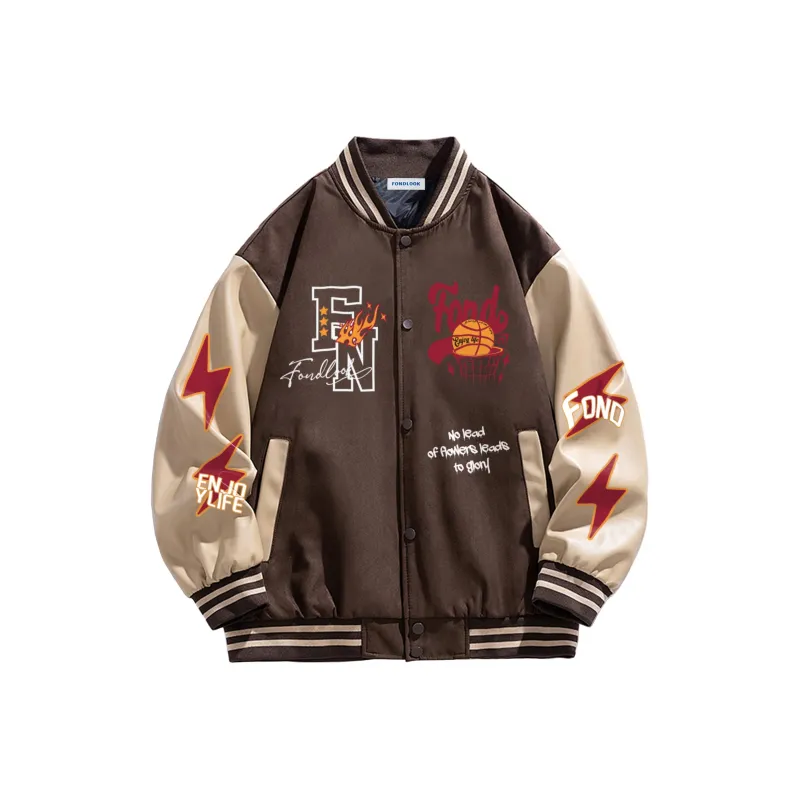 FONDLOOK Baseball Jacket Unisex-4