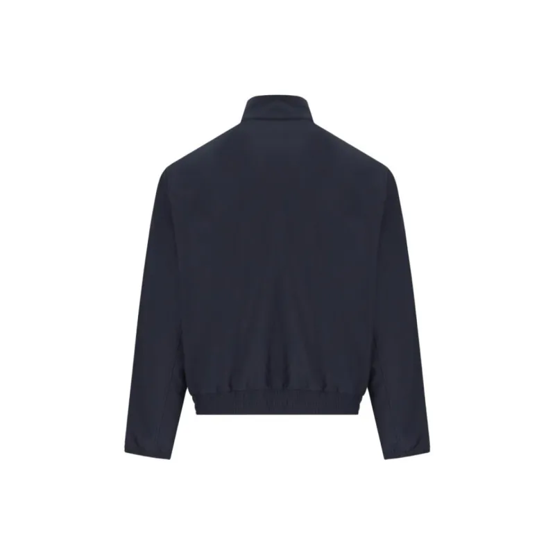 EMPORIO ARMANI Canneté effect Stretch Nylon Full zip Blouson-1