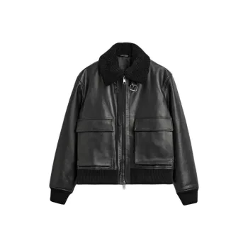 ZARA Leather Jacket Men's Black