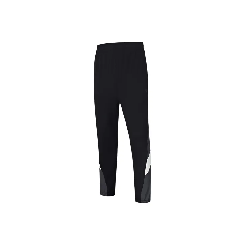 QIAODAN Knitted Sweatpants Men's Black/Lightning Gray-0