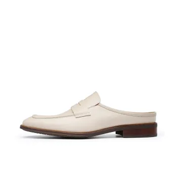 ASTON M.JAZZ Rubber Sole Closed Toe Slippers Men's White