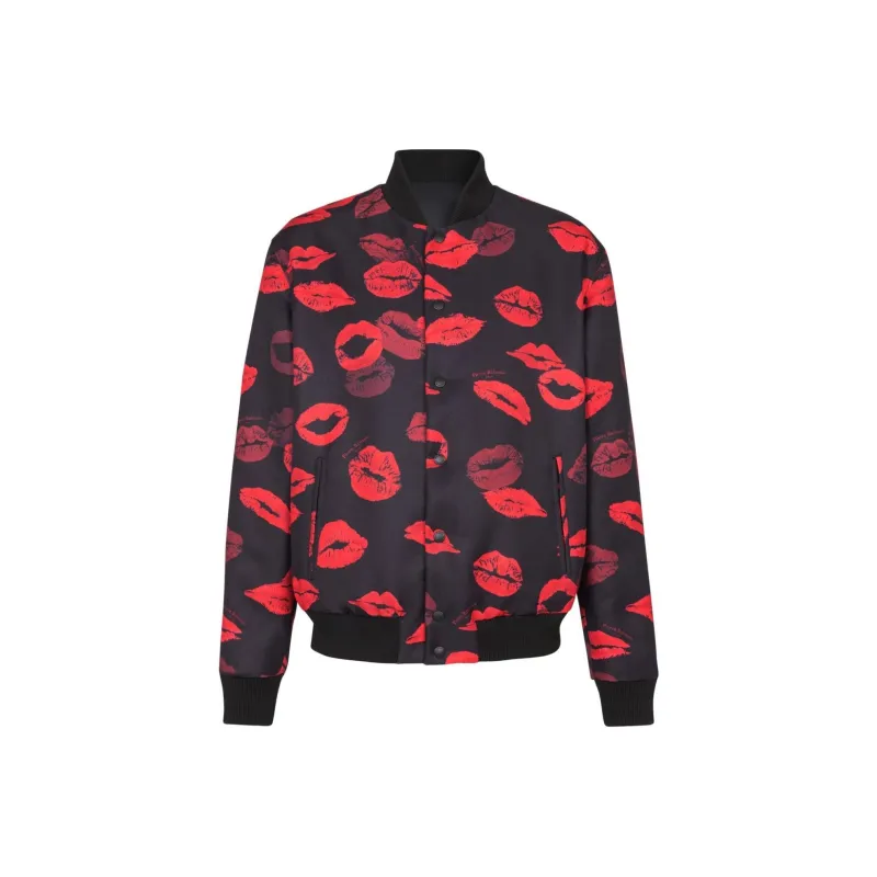BALMAIN Kiss Printed Reversible Bomber Jacket-0
