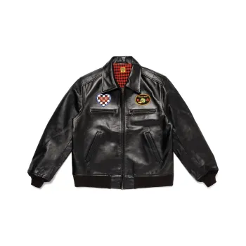 HUMAN MADE FW24 Autumn/Winter Collection Leather Jackets Unisex Black