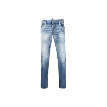 DSQUARED 2 Logo Embroidered Straight Leg Jeans