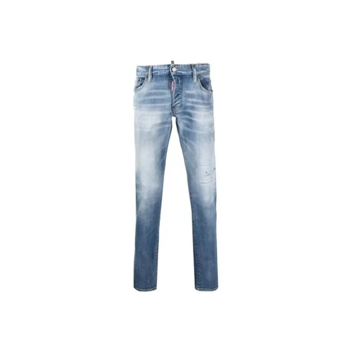 DSQUARED 2 Logo Embroidered Straight Leg Jeans-0