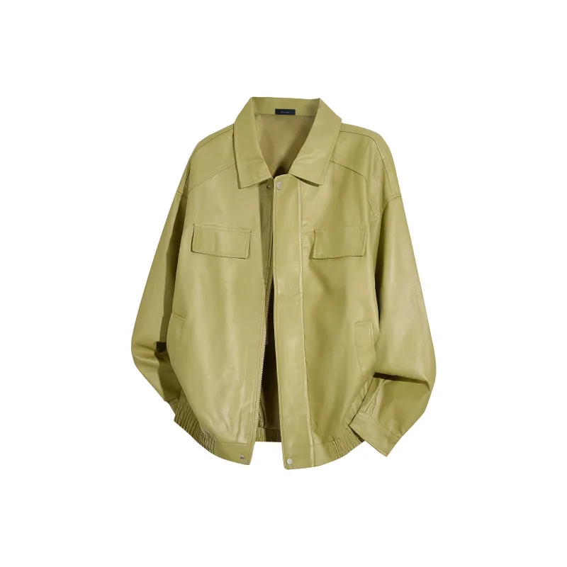 Yiwen Leather Jackets Unisex-11