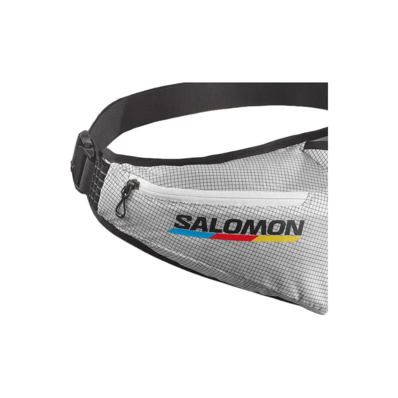SALOMON Polyamide Fanny Pack Small Size Unisex White & Black-4