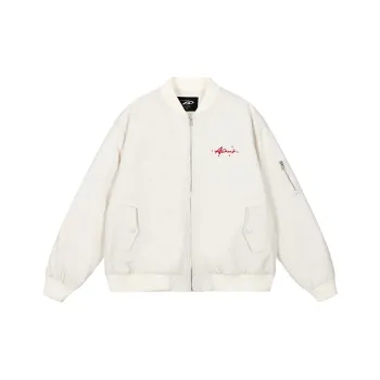 A Chock Baseball Jacket Unisex White