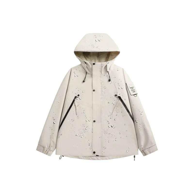 Yalu Water Resistant Windproof UV Protection Breathable Wear Resistant Windbreaker Jacket Unisex Army Green-4