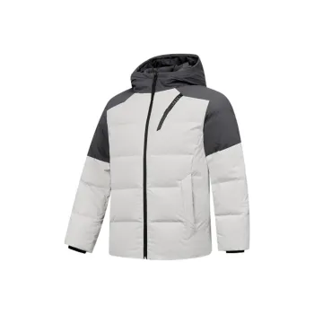 QIAODAN Men's Training Series Down Jacket Men's Lunar Rock/Lightning Gray