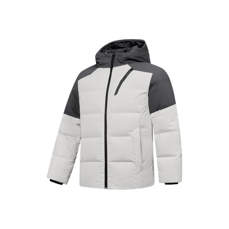 QIAODAN Men's Training Series Down Jacket Men's Lunar Rock/Lightning Gray-0