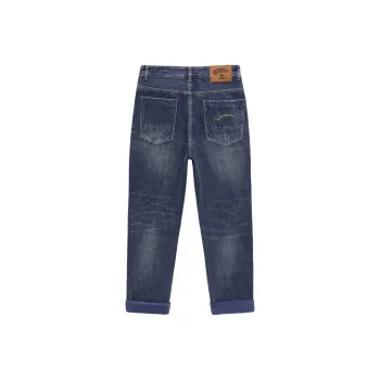 SANTASTIC Jeans Men Blue Fleece Lined