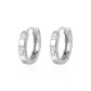 10mm Sparkling Rhinestone Hoop Earrings[999 Fine Silver]