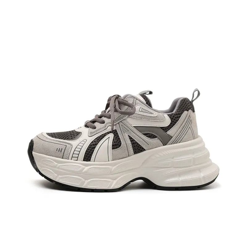 MOMGOG Breathable Lightweight Height Increasing Low Top Chunky Sneakers Women's-0