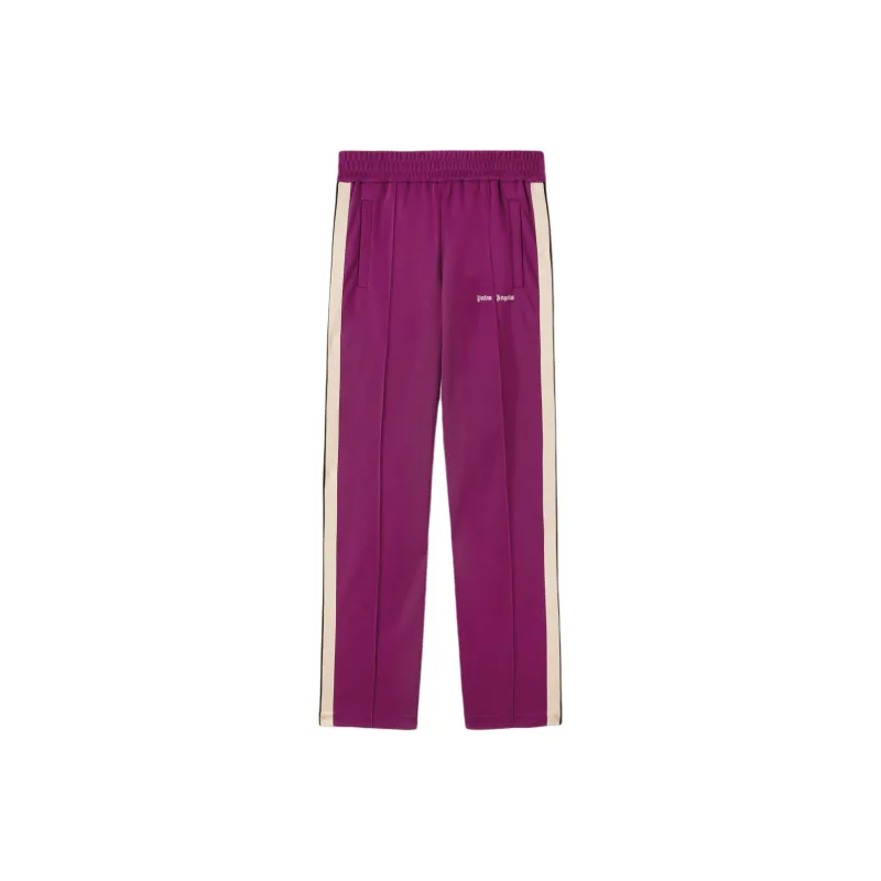 PALM ANGELS Logo Embroidered Straight Leg Track Pants-0