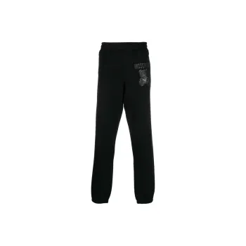 MOSCHINO Logo print Organic Cotton Track Pants