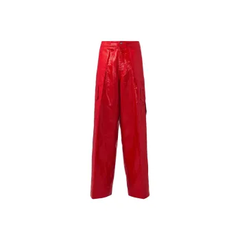 Alexander McQueen FW24 Cargo Pants Men's Fire Red