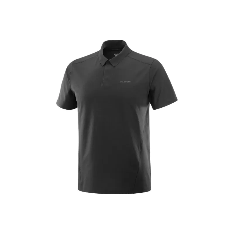 SALOMON Trackline Polo Shirt Men's Black-0