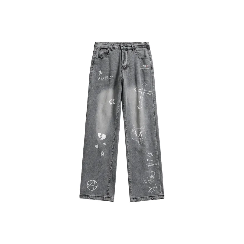 Qnxeey Jeans Unisex-24
